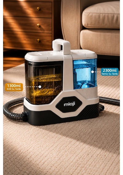 Mioji CN5 1200W 22000Pa Halı, Koltuk, Döşeme Yıkama Makinesi Beyaz Beyaz