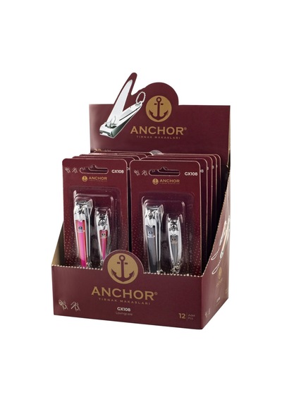 Anchor Gx-108 Tırnak Makası 2'li Set Renkli - 12'li Paket