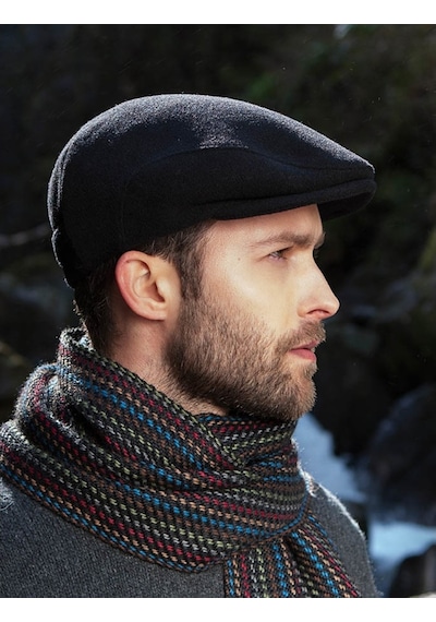 Külah Erkek Şapka Kışlık Trend Flat Cap Yün Kasket