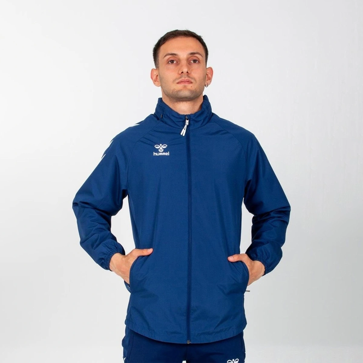 Hummel Line Erkek Lacivert Dik Yaka Ceket Lacivert