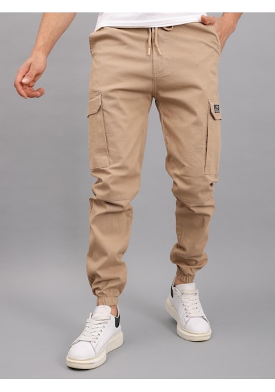 Yxc Trend Maker Erkek Kargo Pantolon Paça Lastikli Erkek Pantolon Vizon