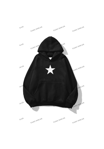 Startmore Y2k Unisex Star Sweatshirt Kod 1655 Siyah Siyah