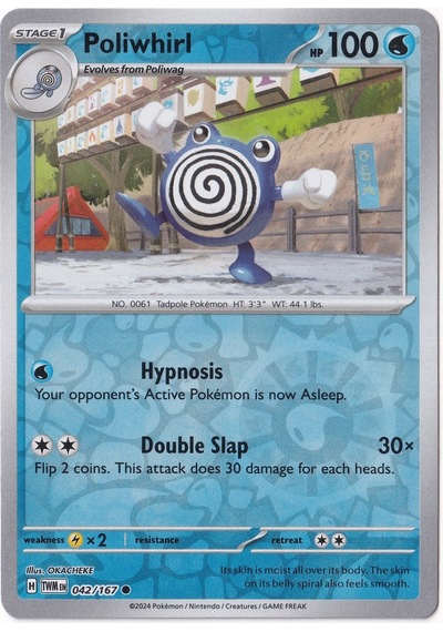 Poliwhirl Reverse Holo 042/167 - Twilight Masquerade - Pokemon Kartı Mint