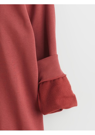 Lcwaıkıkı Classic Kırmızı Bisiklet Yaka Baskılı Erkek Sweatshirt