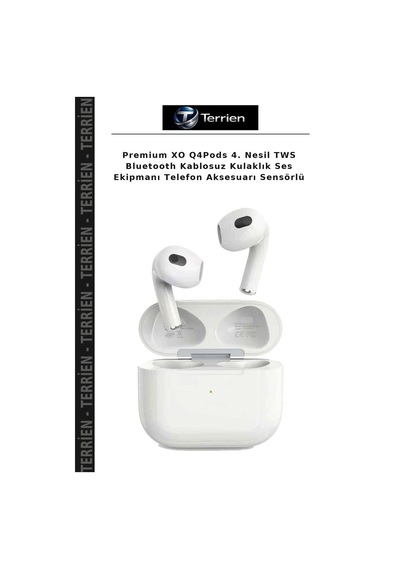 Premium Xo Q4pods 4. Nesil Tws Bluetooth Kablosuz Kulaklık Ses Ekipmanı Telefon Aksesuarı Sensörlü
