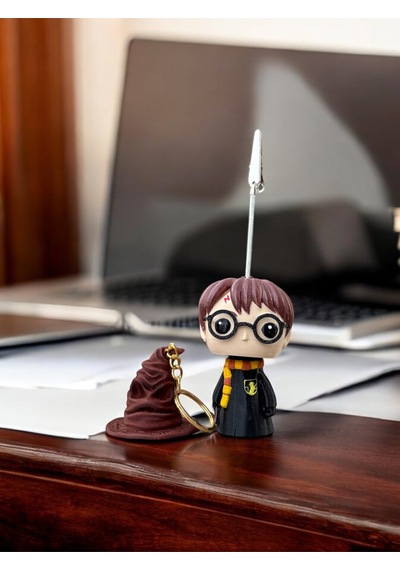 Sevimli Harry Ve Seçmen Şapka Fotoğraf Ve Not Tutucu Ve Anahtarlık - Ofis Masa Not Tutacağı Çok Renkli