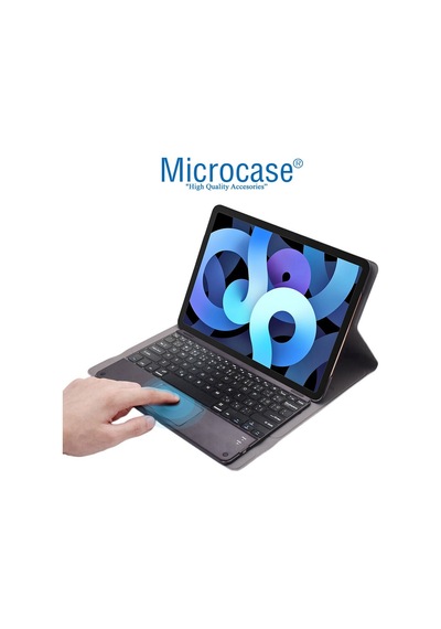 Apple Uyumlu iPad Air 4 10.9" 2020 Bt Touchpad Klavyeli Standlı Kılıf - Bkk5