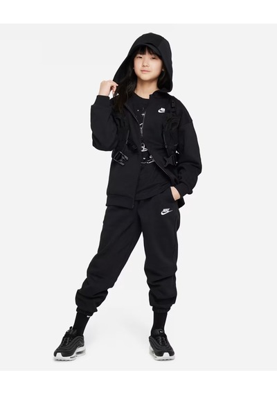 Nike Nıke Fd2931-010 Club Fleece Genç Çocuk Kapüşonlu Sweat Siyah