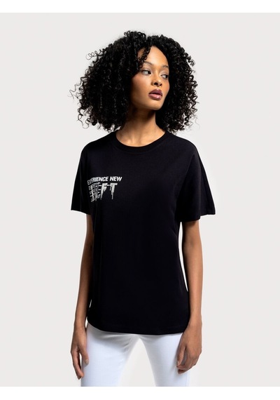 LOFT Loose Fit Kadın Tshirt K.kol Lf2034965 Q1.v1 Siyah