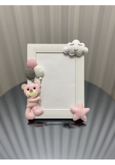 Bebek Odası Çerçeve Açık Pembe Ayıcıklı