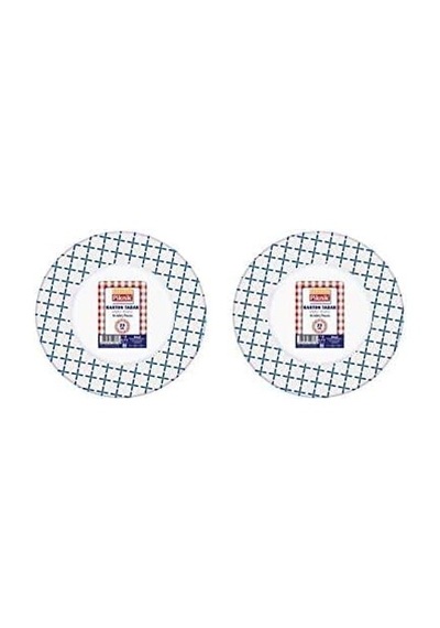 Piknik Kullan-at Karton Tabak 21 Cm Büyük 10'lu 1495 2li Paket 124-Pembe