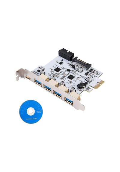 5085 Pci-e Express To Usb 3.0 Type C Hub 5 Port Çoklayıcı Kart