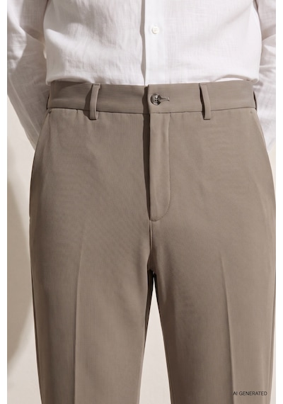 Twn Relaxed Fit Pilesiz Bej Çizgili Jogger Pantolon 7ec03ım07347m