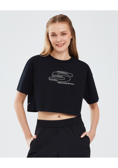 Skechers Graphic T-shirt W Short Sleeve Kadın Siyah Tshirt S241014-001