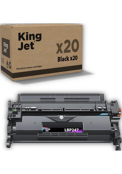 Kingjet Canon Uyumlu Lbp247dw Standart Kapasiteli 20'li Paket Toner Çipli 070 / Crg-070