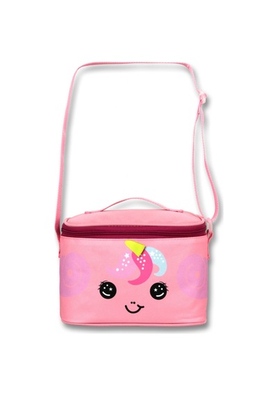 Cennec Kız Çocuk Isı Yalıtımlı Sevimli Unicorn Desenli Pembe Okul Beslenme Çantası - 6043 Pembe - Bordo