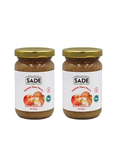 Sade Organik Elma Püresi 100 Gr. 2'li Paket