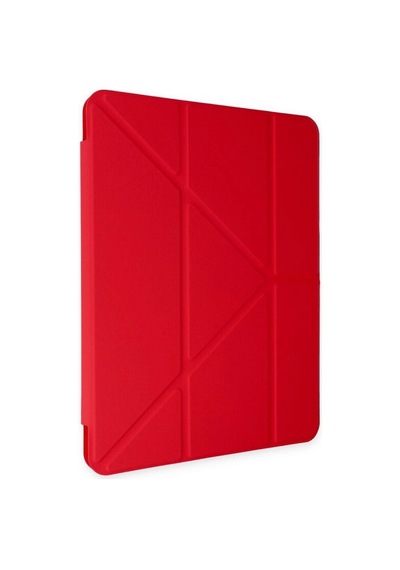iPad Uyumlu  Pro 12.9 2021 Kılıf Kalemlikli Mars Tablet Kılıfı - Kırmızı - Yluh-855099