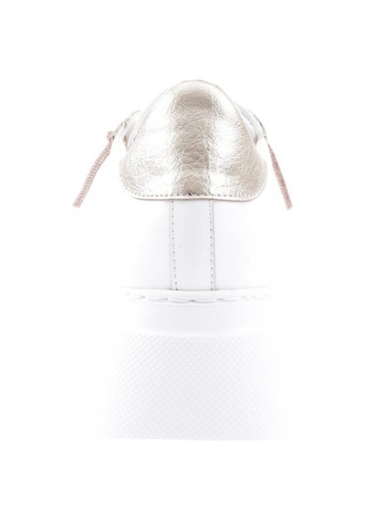 Dgn Es854-23y Kadin Kalin Taban Silver Taş Bağcikli Sneakers Ayakkabi ES854-2007-R0198 Beyaz
