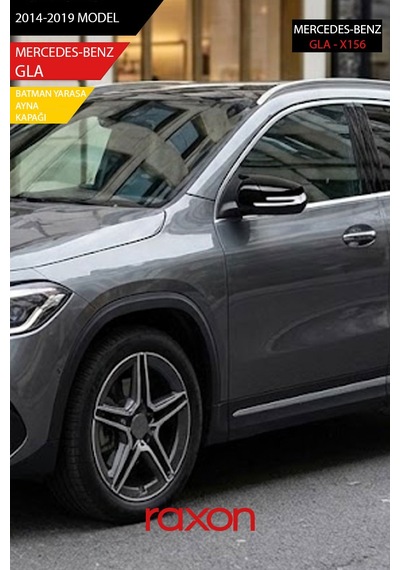 Mercedes-benz Gla X156 2014-2019 Batman & Yarasa Ayna Kapağı Parlak Piano Black Sport