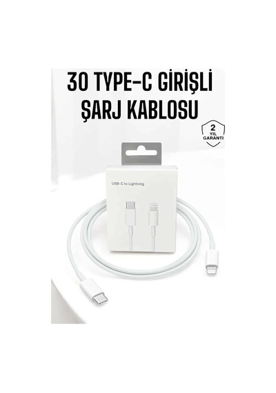 Lb Iphone Uyumlu İos Uyumlu Lightning Hızlı Şarj Tye C Lightning Şarj Kablosu