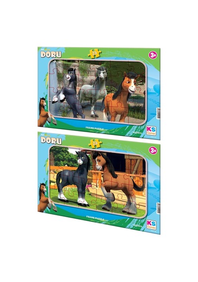 Ks Games Trt Çocuk Doru 24 Parça 2 Li Frame Puzzle/Yapboz Set