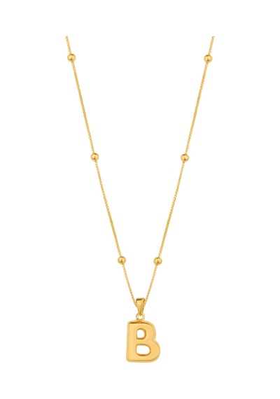 Taşsız Gümüş Tombul Harf - B Harfi Rose Gold