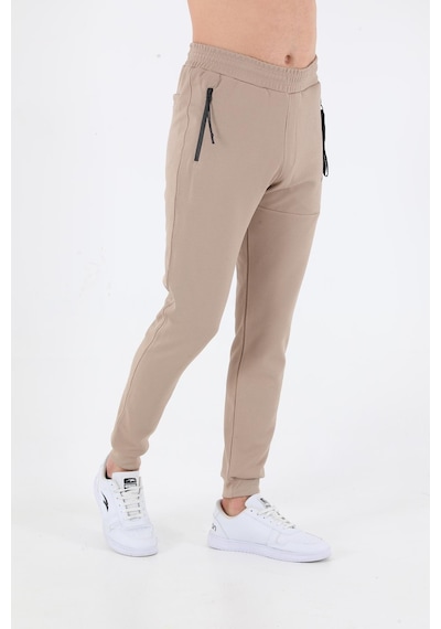 Maraton Sportswear Slimfit Erkek Ribana Paça Basic Açık Vizon Pantolon 19428-açık Vizon Açık Vizon