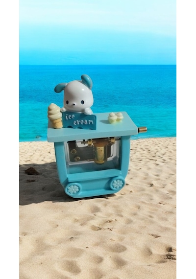 Cinnamoroll Pompompurin Kuromi Sevimli Dondurma Arabası Müzik Kutusu Mavi