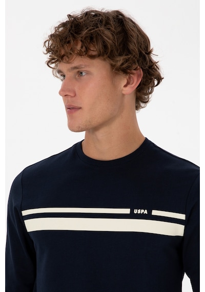 U.S. Polo Assn. Erkek Regular Fit Bisiklet Yaka Lacivert İnce Sweatshirt 50313801-VR033