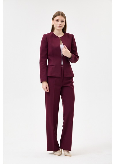 Velnara Moda Mürdüm Klasik Kadın Takım Elbise-sıfır Yaka Ceket & Boru Paça Cepli Pantolon Koyu Mürdüm - 927010459 Koyu Mürdüm Velnara Moda Mürdüm Klasik Kadın Takım Elbise-sıfır Yaka Ceket & Boru Paça Cepli Pantolon Koyu Mürdüm - 927010459 Koyu Mürdüm