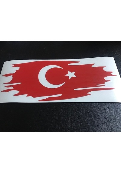 Türk Bayrağı Oto Sticker - Dalgalı Türk Bayrağı Oto Sticker - Türk Bayrağı Stıcker- Oto Stıcker