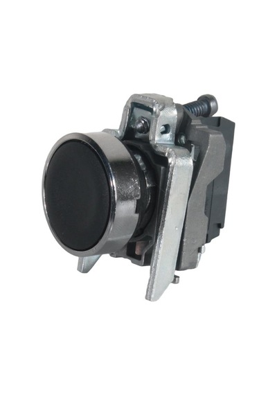 Schneider 22MM 1NA Metal Siyah Yaylı Buton - XB4BA21