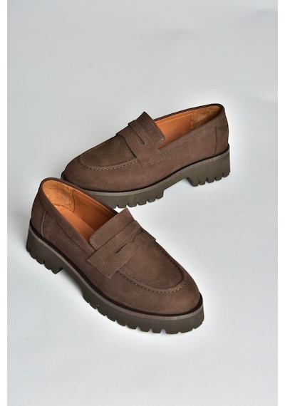 Fox Shoes V944086101 Kahverengi Hakiki Deri Nubuk Kalın Tabanlı Makosen Ayakkabı Kahverengi Fox Shoes V944086101 Kahverengi Hakiki Deri Nubuk Kalın Tabanlı Makosen Ayakkabı Kahverengi