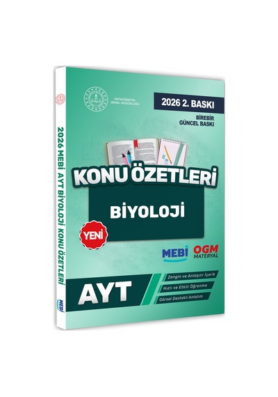2026 YKS-AYT MEBİ-OGM Biyoloji Pratik Konu Özet Kitabı RENKLİ A4 Boyut Görsel Destekli BASKI ÜCRETİ