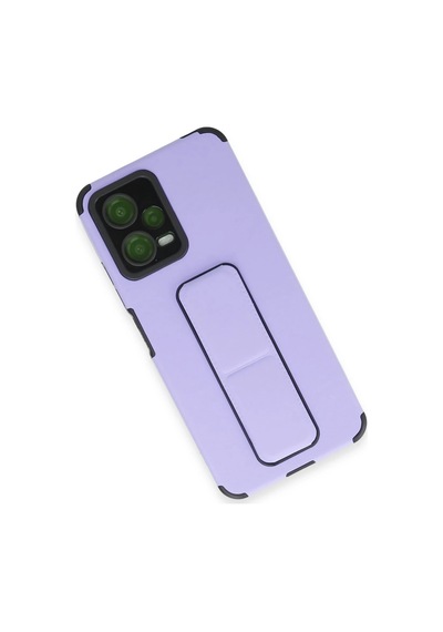 Newface - 777 - Xiaomi Poco X5 5g Kılıf Mega Standlı Silikon - Novapazr - - Lila