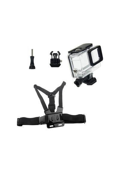 Gopro Hero 7 Black Su Geçirmez Kılıf 4 Parça Göğüs Kemeri Seti