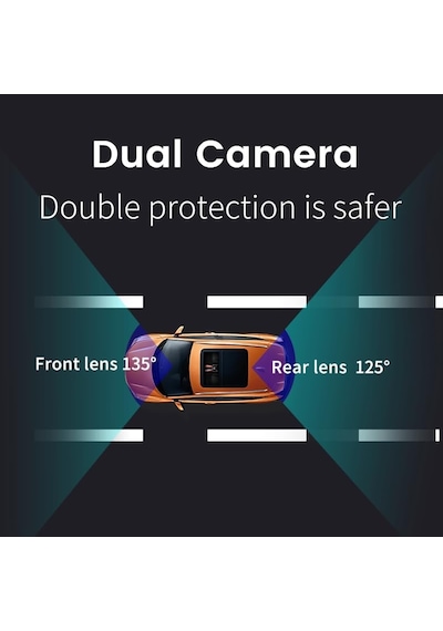 Tr 4k + 2k Çift Kameralı Dash Cam Gps Konum Ve Hız Takibi Wi-fi Bağlantılı Süper Gece Görüşlü Yol Kayıt