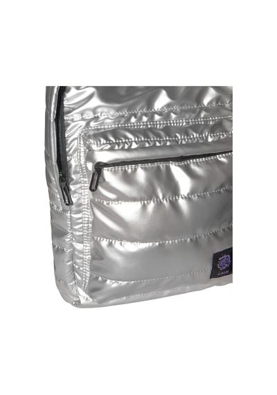 Biggdesign Moods Up Calm Kapitone Sırt Çantası Su Geçirmez Hafif Okul Ve Laptop Çantası Gümüş Renk Gümüş