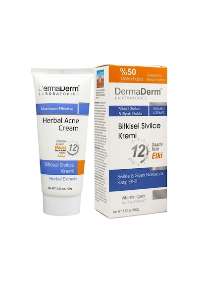 Dermaderm Bitkisel Siyah Nokta Sivilce Kremi 100 G