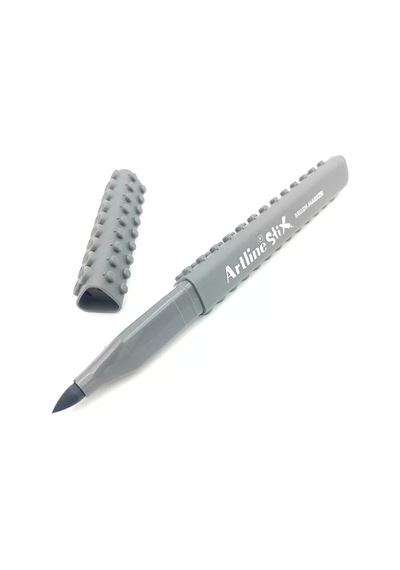 Artline Etx-f Stix Brush Markör Esnek Fırça Uçlu Keçeli Kalem Gri