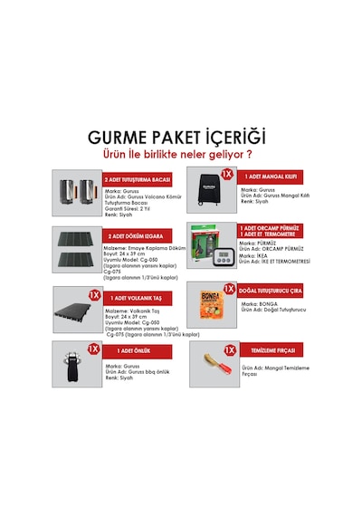 Cg-075 Kömürlü Barbekü DÖKÜM Paket FULL