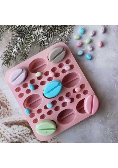 Silikon Kek Kalıp Sugarcraft Kahve Çekirdekleri Kalıbı Şeker Hamuru Çikolata Kalıbı Çok Renkli