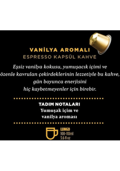 Kahve Dünyası Pleasure Vanilya Aromalı Espresso Kapsül Kahve 5 x 10 Kapsül