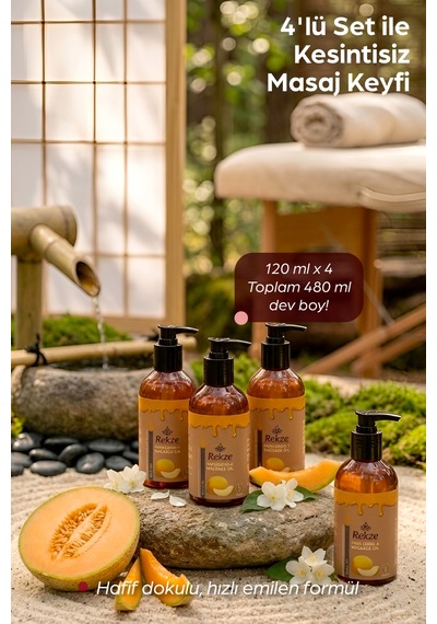 4 Lü Kavun Aromalı Yenilebilir Erotik Vücut Masaj Yağı 20 Ml X4 - 305853701