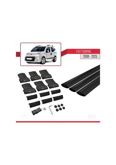 Fiat Fiorino 3 2008 Ve Sonrası İle Uyumlu Fly Model Ara Atkı Tavan Barı Siyah 3 Adet Diğer