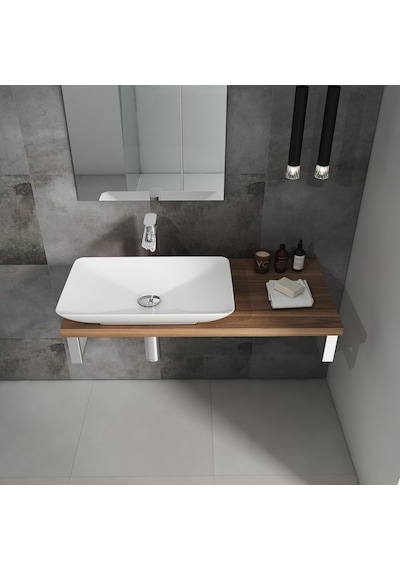 Isvea Sistema Y Tezgah Üstü Çanak Lavabo 60 Cm, Batarya Deliksiz Beyaz 10sy50060