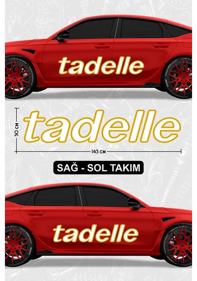 Tadelle Yan Gövde Sticker Kaplama Beyaz - 864812192
