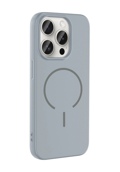 Apple iPhone Uyumlu 15 Pro Kılıf Magsafe Destekli Kamera Korumalı Yumuşak Silikon Pazarplus Mürdüm