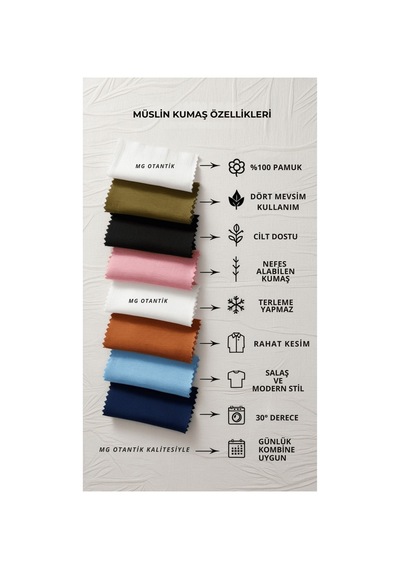 Mg Otantik %100 Pamuk Müslin Kumaş Sıfır Kol Kısa Elbise -mg003 Yağ Yeşili